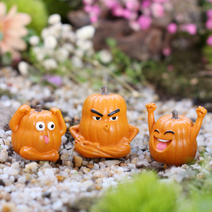 Ensemble de 3 figurines de citrouilles amusantes et expressives pour la décoration de plantes succulentes en <span class=keywords><strong>pot</strong></span> pour Halloween, directement des fabricants. - Product Image 3