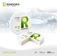 Bloc de zircone multicouche 4D Rondcera SHT-ML Pro compatible avec les fraiseuses Roland pour laboratoires dentaires professionnels