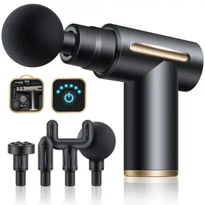 Pistola de masaje con carga USB, percusión de tejido profundo, espalda, 6 niveles para atletas, masajeador muscular para aliviar el dolor con 4 cabezales de masaje - Product Image 1