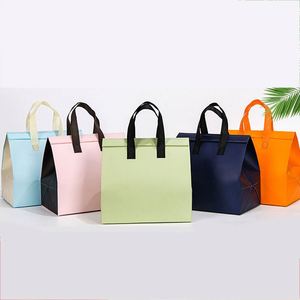 Muestra Gratuita de Bolsa Térmica Aislada, Bolsa de Almuerzo Suave No Tejida, Bolsas Refrigerantes Personalizadas, Bolsa de Entrega de Alimentos Biodegradable - Product Image 2