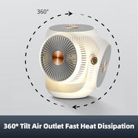 Ventilateur de circulation d'air AntarcChill, ventilateur de bureau et mural, rechargeable 2400 mAh, silencieux, inclinaison à 360 degrés, type C, ventilateur de table pour chambre à coucher et bureau