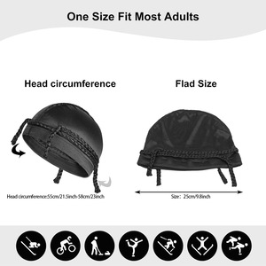 Haute qualité vague casquette <span class=keywords><strong>Bonnet</strong></span> <span class=keywords><strong>Dreadlocks</strong></span> Hip-Hop doublé cheveux chapeaux respirant Durag tête Wrap Turban chapeau <span class=keywords><strong>pour</strong></span> hommes - Product Image 5