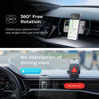 Support de téléphone universel pour voiture LISEN avec 6 aimants puissants, clip de fixation amélioré pour iPhone Samsung Galaxy S25, support de ventilation automatique