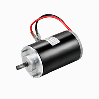 Pasokan Pabrik Motor Listrik DC Magnet Permanen Tanpa Inti Berkecepatan Tinggi 7500rpm, Sikat, 24V Daya Tinggi, Pemasangan Flens 35mm IE4