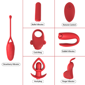 مجموعة هزاز للنساء 5 قطع لعبة جنسية جهاز تحكم عن بعد رصاصة هزاز سدادة شرجية حلمة بظر للنساء - Product Image 2