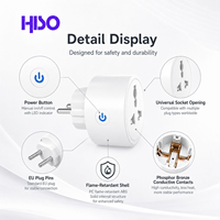 Prise intelligente universelle Tuya WiFi Zigbee EU 16A 3250W V0 ignifuge avec protection contre la foudre, compatible Alexa Google Home