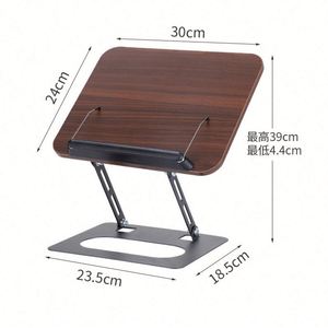 Modern Wood Adjustable Folding Art Theme Environment-Friendly Book <b>Holder</b> Stand Desktop Riser Reading Rack 360 Rotating Base for - Product Image 6