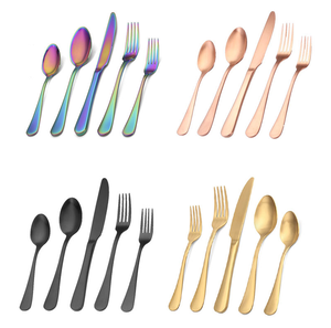 Hecho en China, Buscamos Distribuidor, Venta al por Mayor Personalizada, Cuchara, Cuchillo, Tenedor de Acero Inoxidable en Varios Colores, Vajilla - Product Image 6