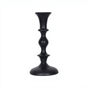 Ensemble de chandeliers vintage en aluminium noir pour la décoration intérieure, les mariages et les fêtes, design en métal moulé résistant à la chaleur - Product Image 6