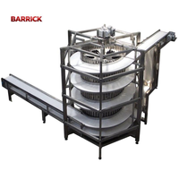 Convoyeur à spirale en acier inoxydable, convoyeur à bande spirale modulaire, vitesse réglable, pour l'industrie alimentaire