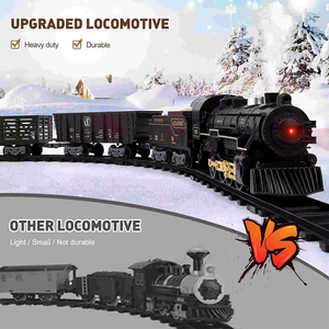 スモークとサウンドクラシックスタイルDiyトラックリモコンおもちゃトレインセット - Product Image 5