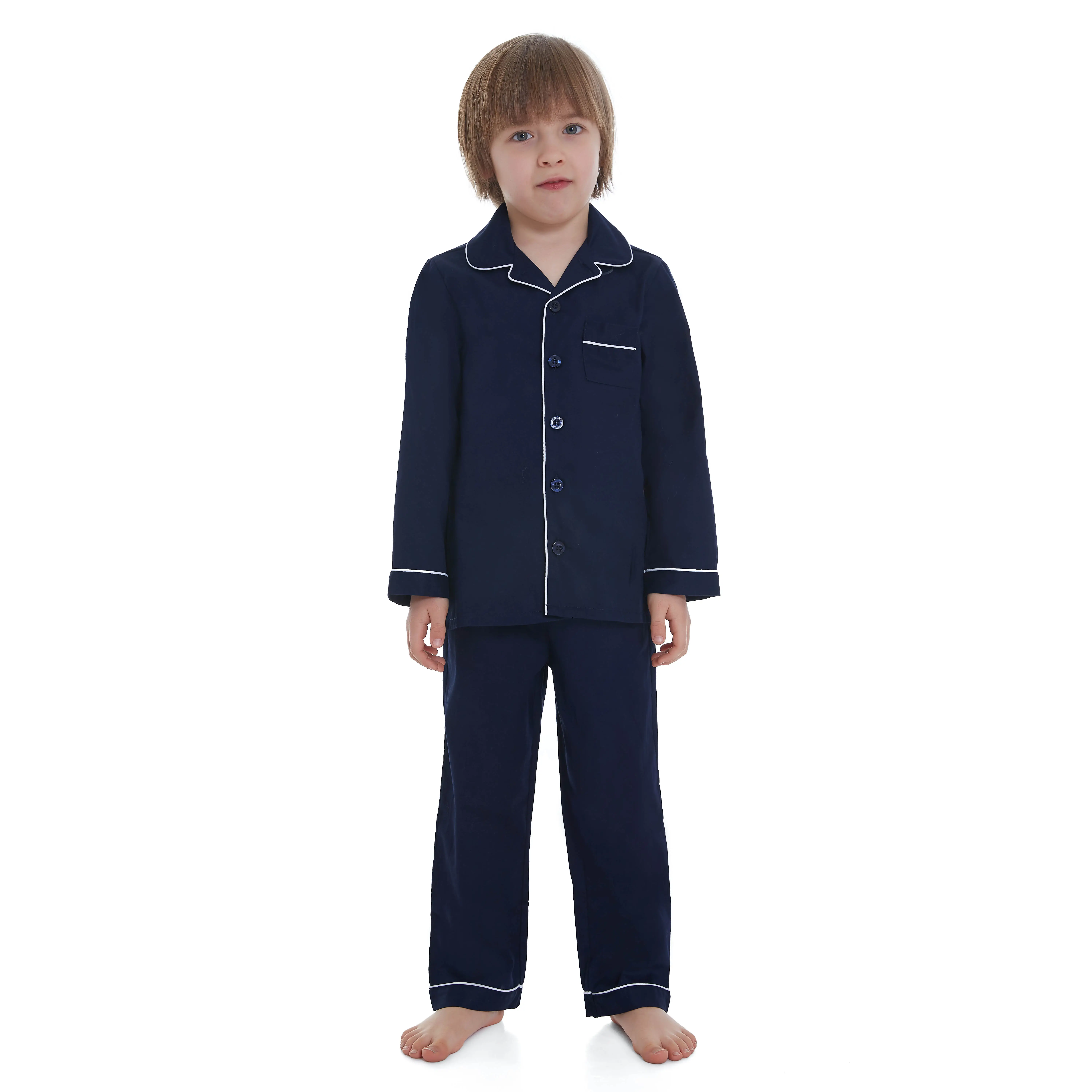 Girls Boys 100% Cotton Long Sleeve Pajama Set, Pajamas for Kids (Size 2 Toddler-14 Years)