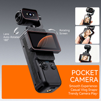 Nouvelle caméra de vlogging 4K 270 °   Caméra d'action à vision large, caméscope portable, caméra vidéo pour TikTok Vlog