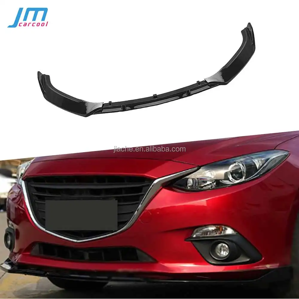 MAZDA 3 एक्सेला 2014-2019 के लिए फ्रंट बम्पर लिप ट्रिम स्टाइलिंग गार्ड चिन एप्रन स्पॉयलर बॉडी किट डिफ्यूज़र एक्सेसरीज 3 पीसी/सेट