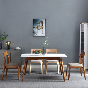 Pasokan Pabrik Modern Nordic Stackable Oak Walnut Kursi Makan Kayu Restoran Kursi Kayu - Product Image 4