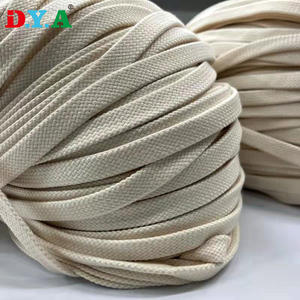 Fabricação Raw White 1cm Flat Trançado Algodão <span class=keywords><strong>Cord</strong></span> para Vestuário - Product Image 5