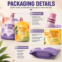 Sachets souples personnalisés avec bec verseur pour emballage de liquides : shampoing, savon liquide, crème pour les mains et cosmétiques de soin