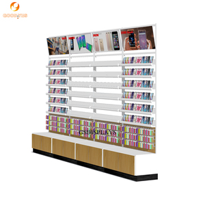 Meubles muraux pour magasin de téléphonie mobile, présentoirs pour coques de téléphone, éclairage LED, personnalisables, durables, écologiques, finition brillante en MDF/métal - Product Image 2