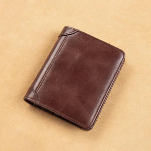 กระเป๋าสตางค์แบบสั้น Andong RFID Block สำหรับผู้ชาย หนังวัวแท้ กระเป๋าเงินผู้ชายทรงบาง พับสามตอน ใส่บัตรได้ - Product Image 2