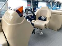 Bateau ponton de luxe de 19 pieds en aluminium soudé avec console centrale, idéal pour le sport, la patrouille, les loisirs, les croisières et le tourisme.