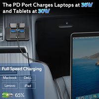 Chargeur mural pour camping-car Guhang GH-WG56, 3 ports QC3.0/PD USB C avec lumière LED et interrupteur marche/arrêt, garantie de 2 ans pour voiture/bus 12-24V