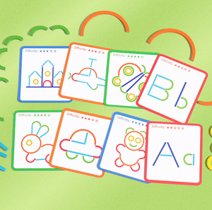 <span class=keywords><strong>Puzzle</strong></span> in Legno Educativo per Bambini con Carte, Bastoncini e Anelli, Set di Blocchi Giocattolo - Product Image 6