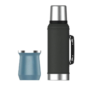 Nuevo Juego de Viaje de Acero Inoxidable 304 con Botella de Agua Deportiva Aislada de Doble Capa al Vacío y Tazas para Mate Argentino Sudamericano - Product Image 4