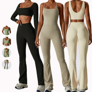 2025 vêtements de sport Offre Spéciale vêtements de sport vêtements actifs Yoga sport soutien-gorge taille haute pantalon ensemble Fitness vêtements de Yoga pour les femmes - Product Image 1