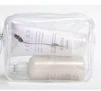 Adapté aux besoins du client De Lavage De Toilette de Voyage De Bain Sac Transparent EN PVC