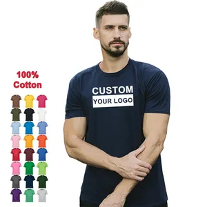 150gsm綿100% Tシャツカスタムパフ印刷刺繍ユニセックスブランクTシャツ