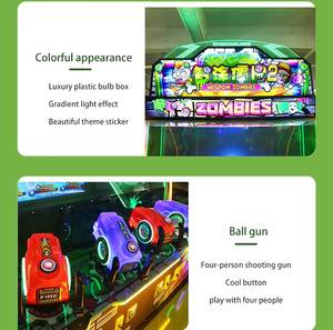 Machine de jeu d'arcade à monnayeur sur le thème du tir aux balles avec rédemption de tickets, garantie 1 an, version anglaise - Product Image 4