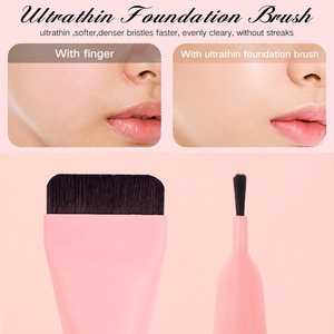 Ultra Thin Flat Foundation Brush Nylon Bristles Cherry Print Handle Concealer Detail Blending Tool - Product Image 4