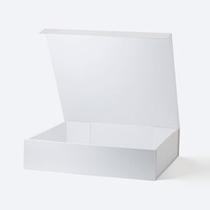 Luxury Stock A3 Square Shallow Size Black <b>Cardboard</b> Foldable Gift <b>Box</b> Packaging - Product Image 5