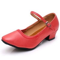 Chaussures de danse salsa pour filles, chaussures de danse latine PU blanches pour enfants