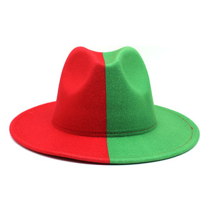 Chapeau Fedora Jazz Bicolore Personnalisé en Gros avec Broderie 3D et Large Bord pour Femmes et Hommes Vêtements de pêche, de fête d'hiver et décontractés - Product Image 5
