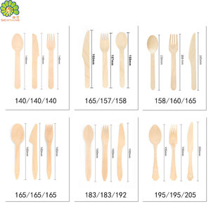 Thân Thiện Với Môi Trung Quốc Các Nhà Sản Xuất Wholesale165mm Phân Hủy Sinh Học Dao Kéo Dùng Một Lần Bằng Gỗ Muỗng Nĩa Và Dao - Product Image 3