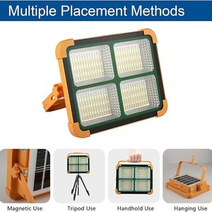 IP66 Outdoor Waterproof 50W-1200W LED Flood <strong>Light</strong> Solar Charger Power Banks for Camping <strong>Emergency</strong> Lighting - Product Image 5