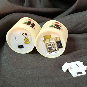 Giáng sinh tùy chỉnh cá nhân chữ in trụ cột <span class=keywords><strong>LED</strong></span> <span class=keywords><strong>tealight</strong></span> EcoFriendly nến Flameless nhấp nháy Pin điều khiển từ xa - Product Image 5