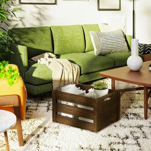 Kotak kayu besar peti kayu untuk penyimpanan Rustic buatan tangan dengan pegangan kayu tahan lama untuk Display - Product Image 6