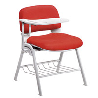 Chaise de formation en gros avec tablette d'écriture, chaise d'étude ergonomique avec panier de rangement sous le siège pour projets scolaires