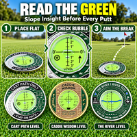 Niveau à bulle en émail personnalisé pour green de golf, double face, en métal, aide au putting, OEM, cadeau pour événement de club, directement du fabricant