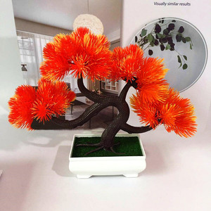 Árbol Bonsái Artificial Qi Xing de 21 cm, Planta Verde de Plástico para Escritorio, Decoración del Hogar, Adorno de Escritorio - Product Image 3