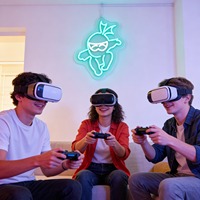 Enseigne néon Ninja pour propriétaires de salles de jeux Esports Neonawall, lumière néon USB à intensité variable pour vitrine de magasin, décoration murale commerciale