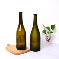 Bouteilles de vin de champagne pétillant vides en verre transparent de 750 ml, Cabernet noir avec bouchon en liège, élégantes bouteilles de vin de fruits, vente en gros