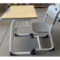 Meilleur prix - Bureau avec panneau frontal et chaises - Pupitres et chaises d'école - Pupitres et chaises métalliques pour étudiants en classe