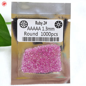 Redleaf Jewelry Loose Gem stone Synthetic Corundum 2 # &lt;span class=keywords&gt;&lt;strong&gt;Ruby&lt;/strong&gt;&lt;/span&gt; Round 1mm-4mm Größen bereich Natürlich aussehender künstlicher Edelstein - Product Image 1