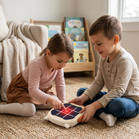 Jeu électronique de mémoire IA Tic Tac Toe Dinosaure, machine de puzzle cérébral portable, éducatif Montessori, cadeau de voyage pour enfants