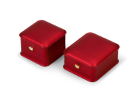 Boîte à bijoux LED bordeaux de luxe en velours PU pour bagues, colliers et boucles d'oreilles, étui d'emballage personnalisé avec logo, présentoir cadeau