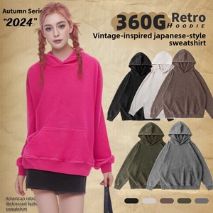 <span class=keywords><strong>Gilet</strong></span> à <span class=keywords><strong>capuche</strong></span> décontracté en coton 360G style rétro américain, coupe ample grande taille, pour jeunes filles, garçons, hommes et femmes - Product Image 2