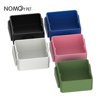 NOMOY PET Contenant alimentaire détachable en plastique pour reptiles avec boucle adhésive et fixation par serre-câble pour terrarium de lézards et geckos